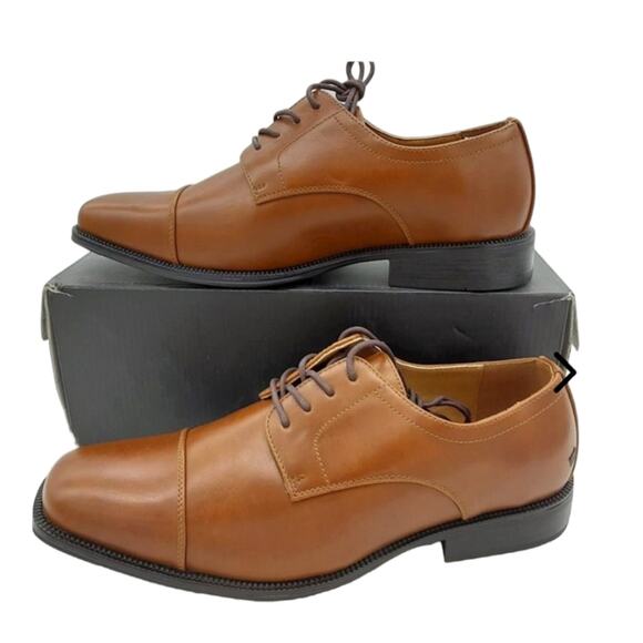 ALFANI NIB MENS SIZE 11 LEATHER PLAIN TOE LACED LEATHER SHOES main image 6